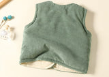 Children's Thickened Plus Velvet Cotton Clothing Autumn Winter Vest Coat Toddler Boys Girls Outwear Costume