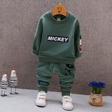 Children's We girl spring Summer Baby kids tracksuit Boys casual sport suit Mickey boy T-shirt + Minnie Pants 2pcs Set Clothes