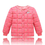 Children's down cotton liner clothes kids baby girls coats flower clothing child student garment baby cotton outerwear