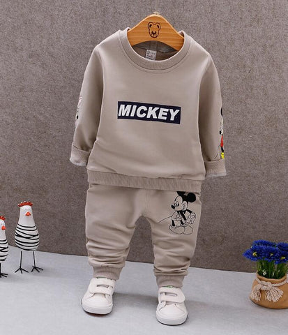 Children's we 2018 Autumn baby girl boys sports leisure suit Mickey T-shirt + pants two sets Children's clothes 1-5years