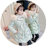 Christmas Costumes For Girls Teen Children Clothing Long Silver Jacket Baby Girl Clothes Coat Snowsuit Outerwear Parka Snow Wear