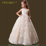 Christmas Kids Long Floral Children Clothing First Communion Dresses for Girls Ball Gown Teenager Graduation Ceremony Prom Dress