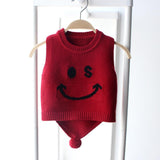 Christmas Newborn Infant Girl Boy Baby Vests Cartoon Bow Knit Sweaters Boys Girls Vest Tops 2018 Fall Winter Kid Child Clothes