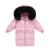 Christmas Teenage Girls Winter Clothes 2018 Kids Jackets Winter Duck Down Fur Hooded Boys Warm Coats Toddler Children Clothing