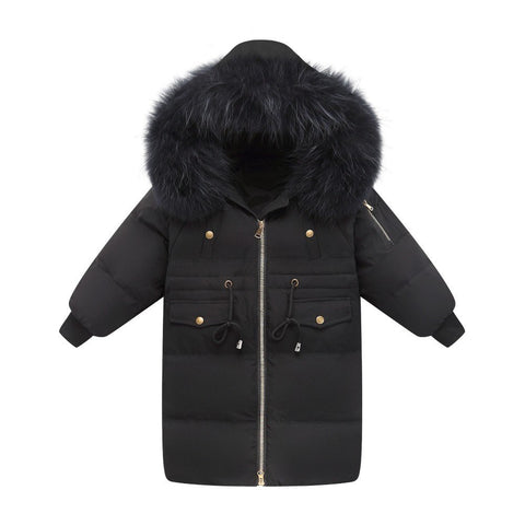 Christmas Teenage Girls Winter Clothes 2018 Kids Jackets Winter Duck Down Fur Hooded Boys Warm Coats Toddler Children Clothing