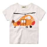 Clearance Baby Boy Cotton Shirts Cartoon Colorful C Children Summer Short Sleeve T-Shirt Boy Girls Tops Tees Kids Clothes 2-7Y