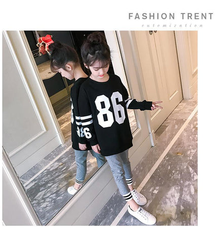 Clothes Set For Girls Teenagers Autumn 2018 Scho Letter T Shirt + Leggings 2pcs Kids Clothing 4 5 6 7 8 9 10 11 12 13 Years
