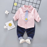 Clothing Set Spring New Boys Shirt Tie Three Piece Set Kids We Children Kid Clothes Suits Formal Wedding Party Costume