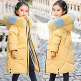 Cold Russian Winter Girl Coats   Children Jackets Girls Windproof Hooded Coat Jacket For Girl Teenager Parkas Clothes Outwear