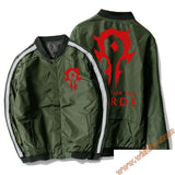 Co WOW Horde Logo Jackets WOW Alliance Quality Mens Boys Black Army Green Coats