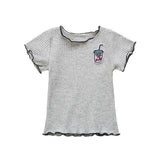 Cotton Baby Boy Girl Summer T Shirts Soft Short Sleeve Solid Toddler Kids Comfortable Tops Tee girls T-Shirt Clothes 2018