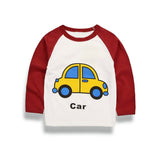 Cotton Fashion Children Clothes Baby Boy Tshirt Cartoon C Print shirts Long Sleeve Kids T-shirt for 2-8T Boys Kid Tops Tees