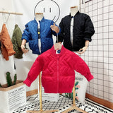 Cotton kids jacket coat   autumn and winter girls and boys clothes round neck thin cotton clothes casual baseball clothing