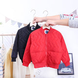 Cotton kids jacket coat   autumn and winter girls and boys clothes round neck thin cotton clothes casual baseball clothing