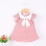 Cute And Loose Sleeves Children's Clothing 2018 Girls Fashion Leisure Navy Striped Children's Dress