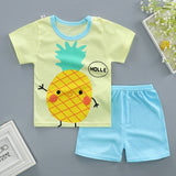 Cute Baby Boy Clothes Summer Infant Toddler Clothing Short Sleeved T-shirts Tops Pants Bebes Girl Suits Animal Costumes Garments