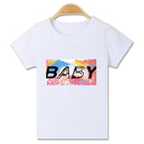 Cute Be Lion Printed Short Sleeve Boys T-shirt Cartoon Tops Bike C Sun Flag Patten Boy White Shirt Summer New 3 to 10 Years