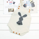Cute Newborn Baby Boy Girls Bunny Knitting Wool Pom Pom Romper Jumpsuit Outfits Set Sleeveless baby boy girls clothes
