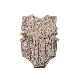 Cute Newborn Baby Girls Floral Romper Bowknot Clothes One Pieces Jumpsuit Outfit Infant Toddler Girl Sleeveless Brief Rompers