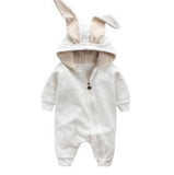 Cute Rabbit Ear Hooded Baby Rompers For Babies Boys Girls Clothes Newborn Clothing Brands Jumpsuit Infant Costume Baby Outfit