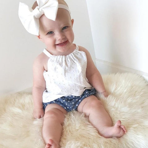 Cute Summer Infant Newborn Baby Girls White Lace Shirt Toddler Kid Sleeveless Vest Tops Tee Shirt