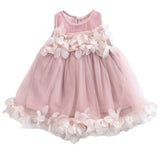 Cute Summer New Baby Girl Lolita Style Lace Solid Sleeveless A-Line Mini Dress Clothes Outfits Size 1-7T