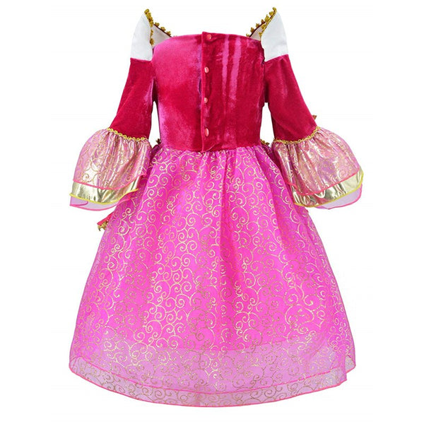 Jurebecia Girls Princess Dress up Aurora Fancy Dresses Birthday Party  Cosplay for Kids Evening Gown with Accessories - Walmart.com
