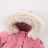 DB6328-G dave bella winter baby girls down jacket children 90% white duck down padding coat kids hooded outerwear