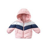 DBM16056 dave bella winter baby girls patchwork hooded down coat children 90% white duck down padded kids jacket