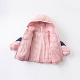 DBM16056 dave bella winter baby girls patchwork hooded down coat children 90% white duck down padded kids jacket