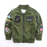 Spring Jackets for Boy Co Army Green Bomber Jacket Boy's Windbreaker Autumn Jacket Patchwork Kids Children Jacket BC004