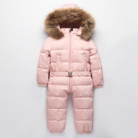Degreen-Chaqueta gruesa de plumas para niños, con cuello de piel caliente peleles, ropa para bebés, prendas de vestir con capucha, abrigo de nieve, 25 uds.