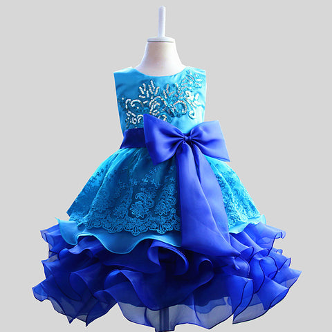 Designer Clothes China Baby Girl Dresses Party and Wedding Sleeveless Tulle Flower Girl Dress Gown for Kids Purple Blue Red