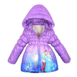 Disney Frozen Girls Snow Queen Princess Elsa Kids Winter Coat Down Jackets Children's Clothing Snowsuit Enfant Parka Doudo
