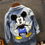 Disney Plus Autumn Mickey Mouse Cartoon Baby Boys Jacket Children Japanese Style Cowboy Outerwear & Coats Kids Clothes