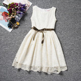 Dresses Children Baby Kids Girls Clothes Lace Hollow Out Sleeveless Co Princess Summer Dress Clothes Kid 4 5 6 7 8 Years New