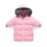 2018 Thick Winter Down & Parka Jacket For Kids Boys Girls Clothes Warm Outerwe With Fur Hooded Coats Children Jacket