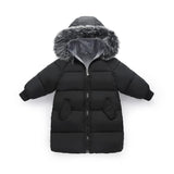 2018 Thick Winter Down & Parka Jacket For Kids Boys Girls Clothes Warm Outerwe With Fur Hooded Coats Children Jacket