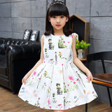 Europing Style Kids Beby Dresses For Girls Pink Cartoon Sundress 2018 Kids Trendy Clothes For Girls Age 12 11 10 9 8 7 6 5 4