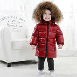 Shiny Co Winter Kids Real Large Raccoon Fur Coll Duck Down Jacket 2018 Baby Boy Girl Thicken Snow Down Parkas