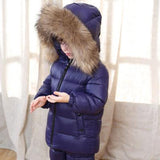Shiny Co Winter Kids Real Large Raccoon Fur Coll Duck Down Jacket 2018 Baby Boy Girl Thicken Snow Down Parkas