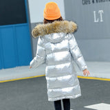 Factory Direct Children's Clothing  Children's down Jacket Boys and Girls Long Knee Thick Warm Winter Coat