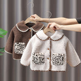 Fall winter kids girl's clothes lamb wool cardigan jacket for toddler children girls clothing baby outfit warm jackets coats