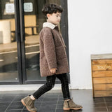 Baby Boy Jacket Fleece Toddler Child Warm Sheep Like Coat Thick Shirt Outwear Spring Autumn Winter Girl Clothes 4-12 Yrs