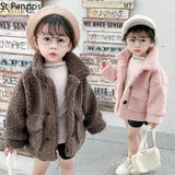 Baby Girl Boy Winter Jacket Thick Lamb Wool Infant Toddler Child Warm Sheep Like Coat Baby Outwear Cotton 1-8Y