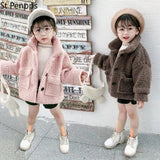Baby Girl Boy Winter Jacket Thick Lamb Wool Infant Toddler Child Warm Sheep Like Coat Baby Outwear Cotton 1-8Y