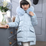 Fashion Children Down Jacket Russia Winter Jacket For Girls Thick Duck Down Kids Outerwears For Cold -30 degree Jacket Warm Coat