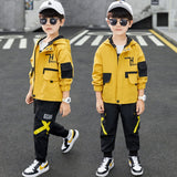 Children Tracksuit for Boys Hooded Coat Long Pants 2Pcs Boys Sport Suits Spring Autumn Casual Kids Teens  Clothes