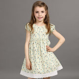 Fashion Floral Print Kids Summer Dress Frock Designs Girl Party Dress Lace Designs Teen Dress Camperas Nena Baby Girl Clothes