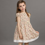 Fashion Floral Print Kids Summer Dress Frock Designs Girl Party Dress Lace Designs Teen Dress Camperas Nena Baby Girl Clothes